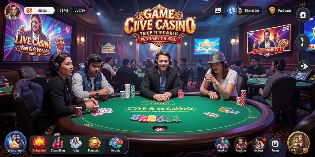 Tampilan gameplay Live Casino yang mendebarkan dan interaktif.