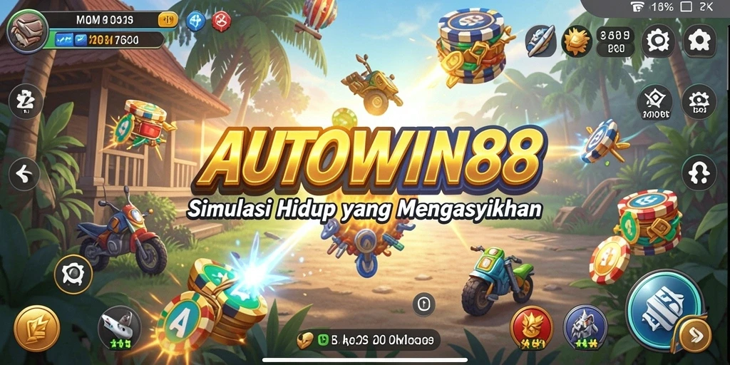Tampilan gameplay menarik dari AUTOWIN88 yang menampilkan dunia simulasi.