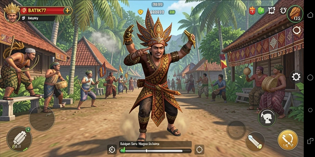 Screenshot gameplay seru dari BATIK77 yang memperlihatkan lintasan balap.