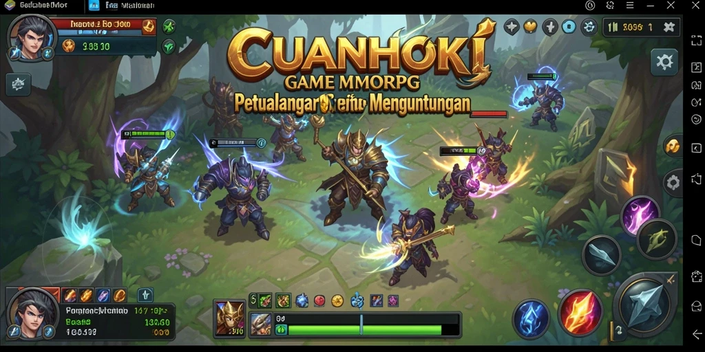 Screenshot gameplay CUANHOKI yang menunjukkan aksi seru dalam petualangan MMORPG.