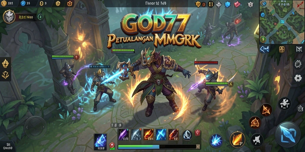 Tampilan gameplay GOD77 yang memukau dalam petualangan MMORPG.