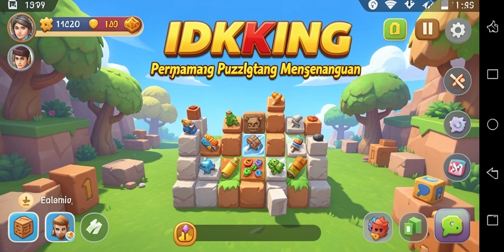 Tampilan gameplay menantang dengan teka-teki menarik di IDRKING.