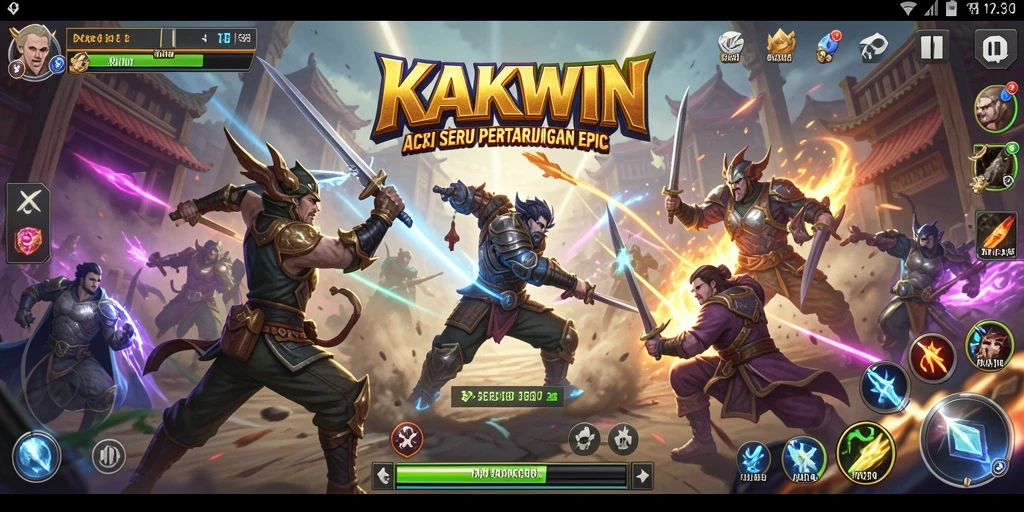 Gameplay intens KAKWIN dengan aksi mendebarkan dan karakter beragam.