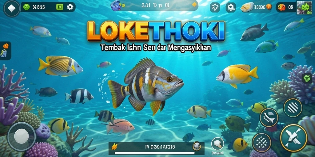 Tampilan gameplay LOKETHOKI yang penuh warna dan seru.