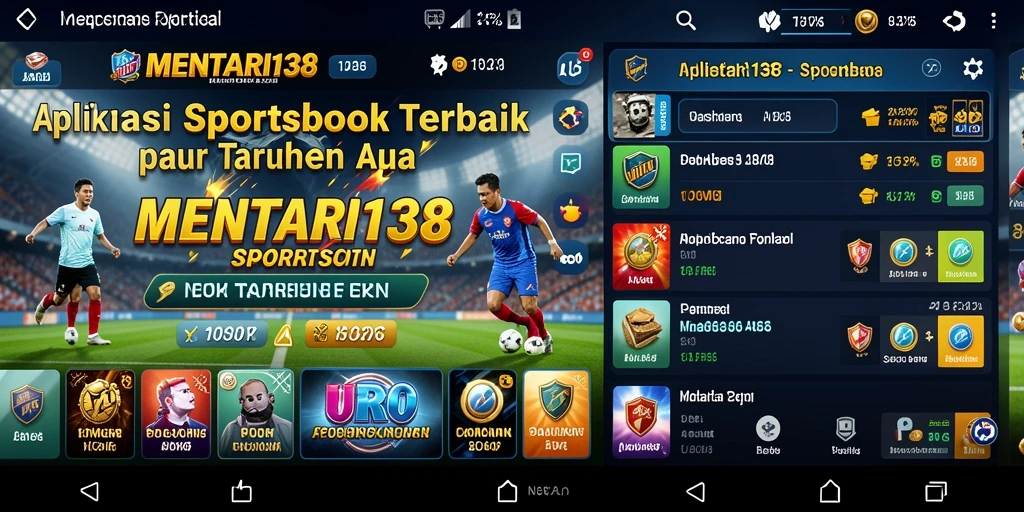 Tampilan menarik dari gameplay aplikasi Sportsbook MENTARI138.