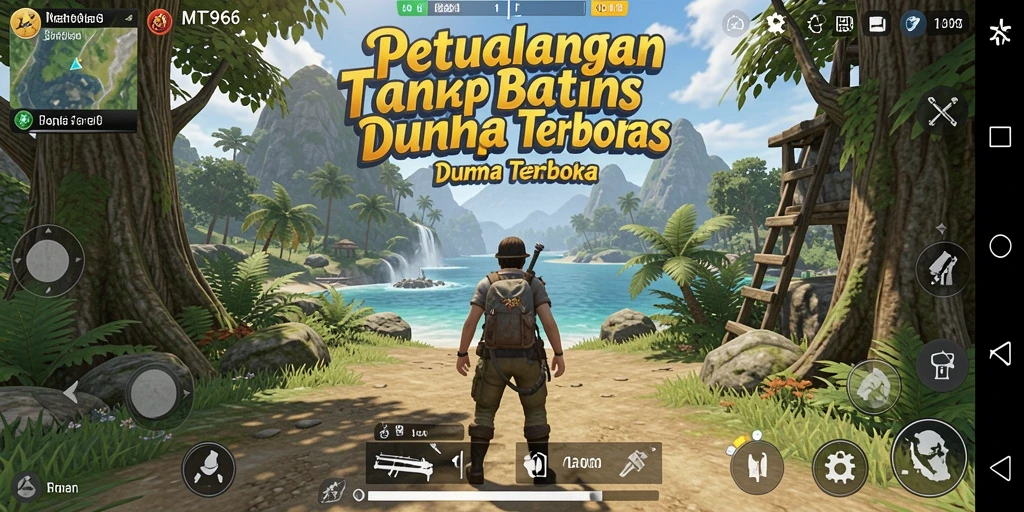 Screenshot gameplay MT966 menampilkan dunia terbuka yang luas dan kaya detail.