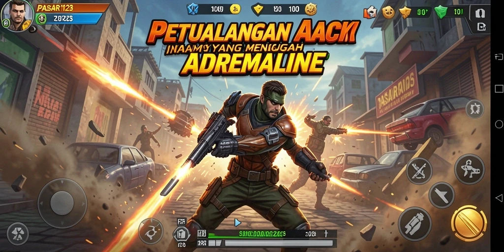 Screenshot PASAR123 menampilkan aksinya yang mendebarkan dan grafis yang menakjubkan.