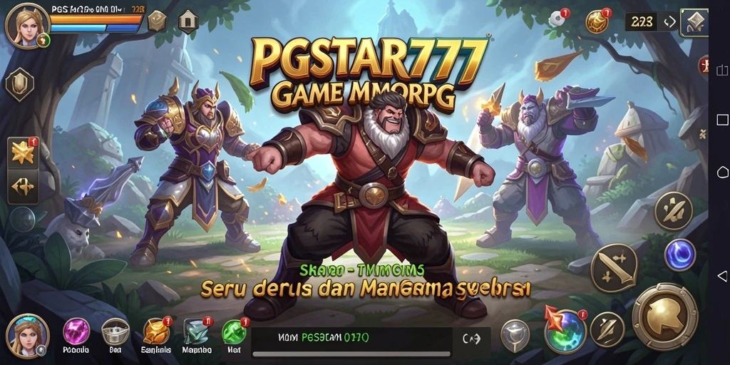 Tangkapan layar gameplay PGSTAR777 yang menampilkan pertempuran epik dan petualangan fantastis.