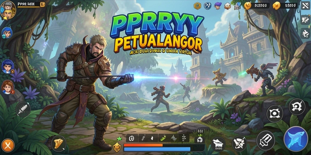 Screenshot PPRRYY menampilkan aksi pertempuran yang seru.