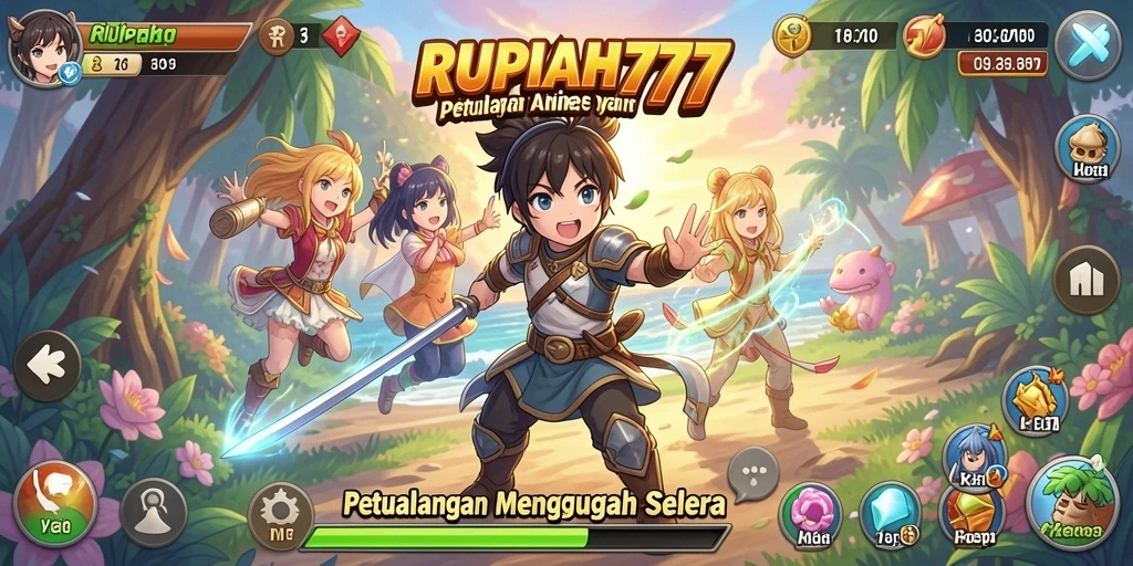 Tampilan gameplay menarik dari RUPIAH777 dengan karakter Anime.