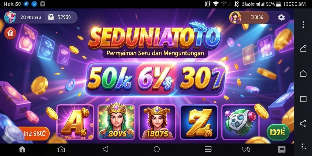 Tampilan gameplay SEDUNIATOTO dengan mesin slot yang menarik.